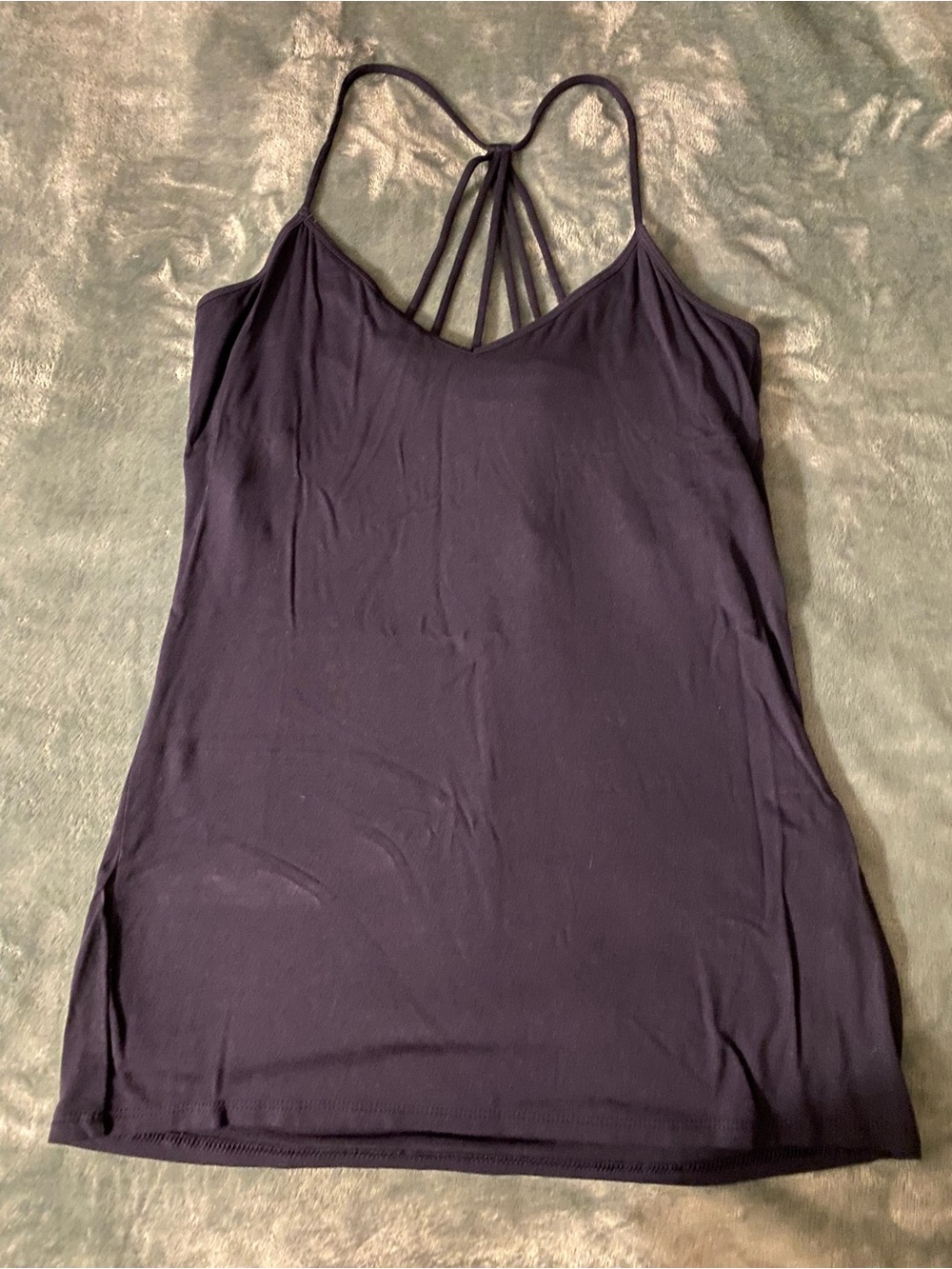 Women's Strappy Back Navy Camisole Tank Top